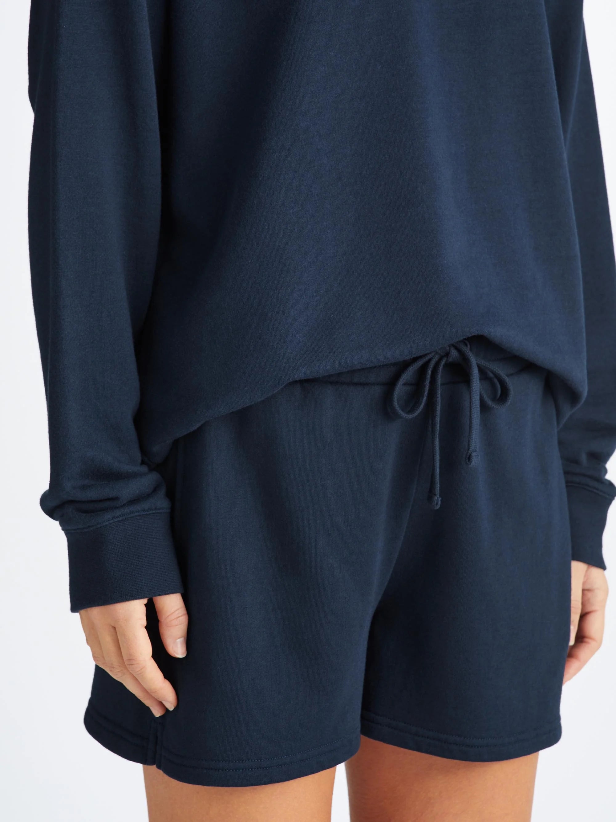 Sweat Shorts Navy Soft Cotton Relaxed Fit Casual Comfort Shorts