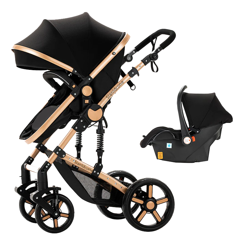 3-in-1 Newborn Baby Stroller | Lightweight Travel System with ISOFIX