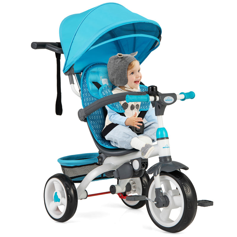 5-in-1 Baby Stroller Tricycle with Canopy – Detachable Kids Ride