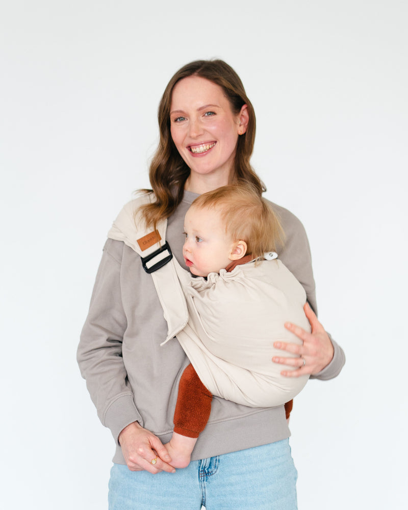 Qookie Go Hip Carrier – Cream Ergonomic Baby Hip Seat Carrier
