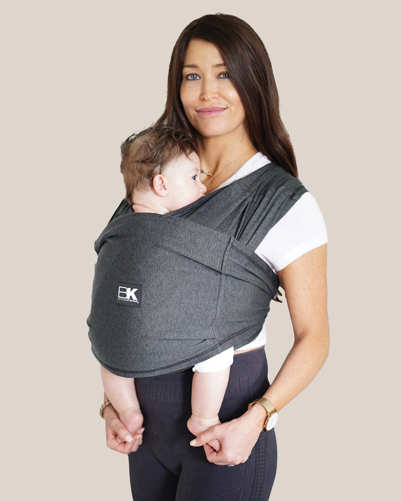 Baby K’tan Active Yoga Baby Carrier Heather Black – Soft Wrap