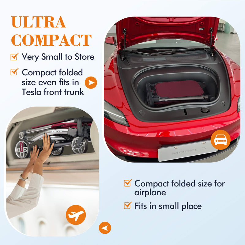 Beberoad R1 Auto-Folding Baby Stroller – Single or Double Travel