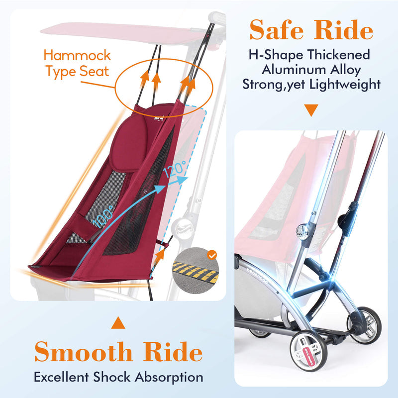 Beberoad R1 Auto-Folding Baby Stroller – Single or Double Travel